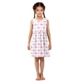 thumbnail image 6 of Girls Dress Plaid Bow Heart Flower Sleeveless Dress for Girls Hem A-Line Casual Sundress, 6 of 7