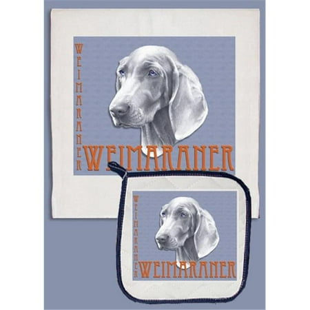

Pipsqueak Productions DP882B Weimaraner Dish Towel And Pot Holder Set