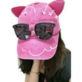 thumbnail image 2 of ROZYARD Men Cat Ear Baseball Cap Adjustable Cap Summer Hat with Sunglasses Decor, 2 of 21