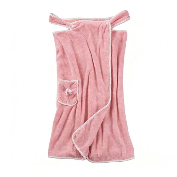 Plus Size Women's Wearable Shower Skirt - Coral Fleece Bath Towel Wrap, Absorbent Quick-Dry for Spa, Swimming, Gym & Home