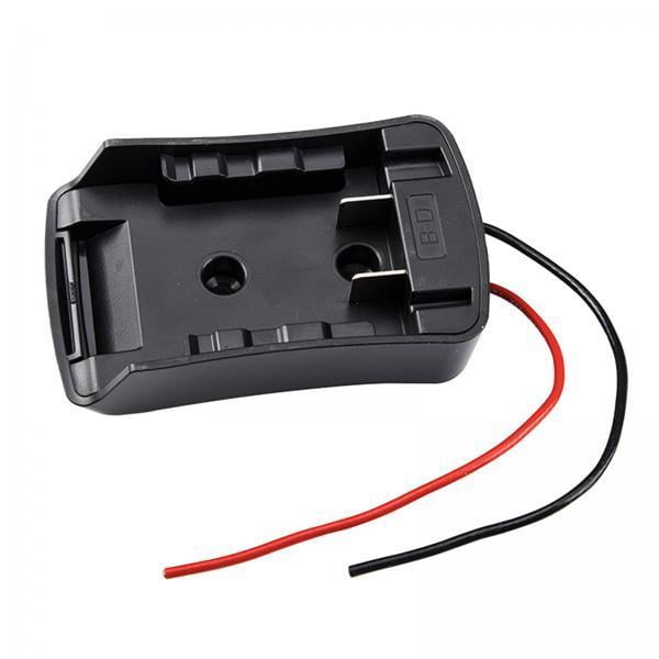 Adaptador de Batería 2xBattery para Black And Decker 18V Battery Dock Power Connector Rc Car Sharpla Adaptador de corriente