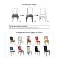 thumbnail image 3 of Velvet Dining Chair Slipcovers,2/4/6 Pcs Stretchy Super Fit Chair Protector Cover Removable Washable Anti-Dust Chair Covers for Dining Room Kitchen Banquet Wedding-2 Pcs-U, 3 of 5