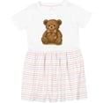 thumbnail image 3 of Inktastic Vintage Teddy Bear with Patch Girls Toddler Dress, 3 of 5