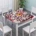 thumbnail image 3 of Boho Style Square Table Cover 36x36 Inch with Stretch Elastic Hem, Floral Design for Card Tables and Patio Settings, 3 of 6