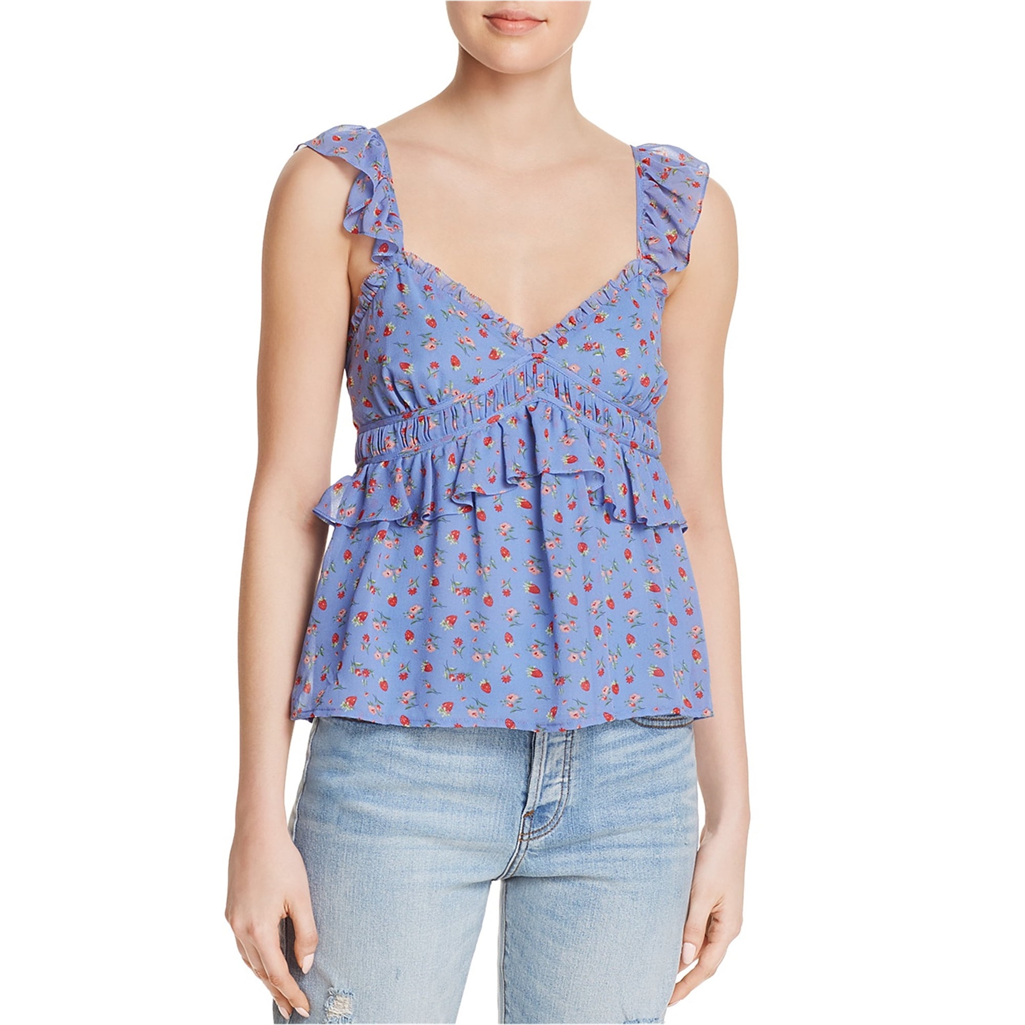 Joie Womens Diondra Sleeveless Blouse Top, Blue, X-Small