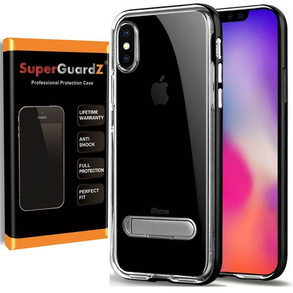 For iPhone XS / iPhone X Case w/ Stand, SuperGuardZ Slim Heavy-Duty Shockproof Protection  Armor Shield Guard