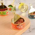 thumbnail image 4 of Llavero simulado de enlatado, accesorio creativo de Caviar, ternera, modelo de casa de muñecas, juego de comida en miniatura, bolsa de coche, adornos colgantes, regalo, 4 of 4