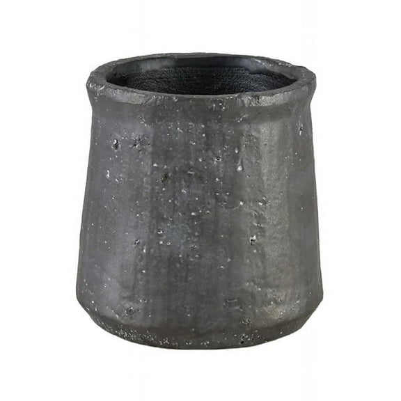 Serene Spaces Living UrbanEdge Black Terrazzo Vase, 4.5" Diameter & 5" Tall