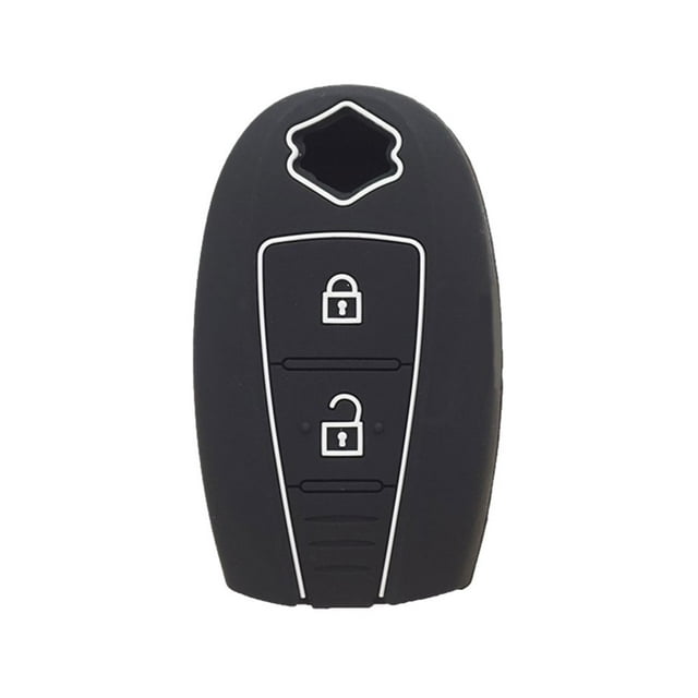 maskred Car Key Fob Solid Color 3 Button Replacement Detachable Automotive Remote Control Case Guard Protector Accessories Black