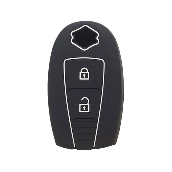maskred Porte-Clés de Voiture Couleur Unie 3 Boutons Remplacement Détachable Étui de Télécommande Automobile Protecteur Accessoires Noir