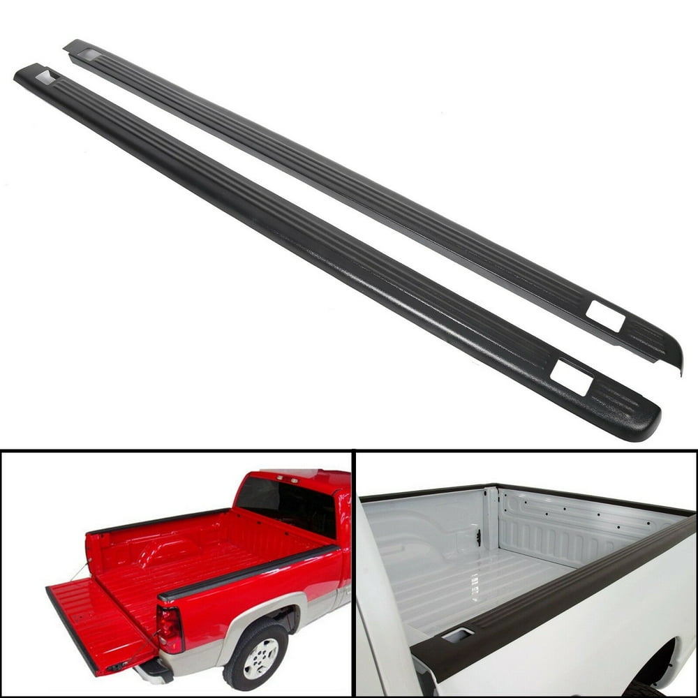 Black Bed Rail Caps Cover 19992006 Chevy Silverado Sierra 6'6" Bed
