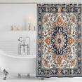 thumbnail image 2 of Orange Blue Boho Southwestern Shower Curtain Set - 48" x 72" Washable Bathtub Curtain with 12 Hooks, Ethnic Rustic Classical Waterproof Fabric Stall Shower Curtains for Bathroom/Bathtub Décor, 2 of 6