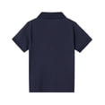 thumbnail image 2 of LittleSpring Kids School Uniform Pique Polo Shirts for Boys Short Sleeve Summer Clothes Solid Navy Blue 5T, 2 of 6