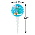 thumbnail image 6 of Christmas Gumby Leaning Against Candy Cane Cupcake Picks Toppers Decoration Set of 6, 6 of 7