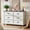 White, variant on Buildhom 54" Farmhouse 6-Drawer Dresser, Rustic Wood Chest with 4 Legs for Adult Bedroom, White