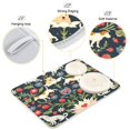 thumbnail image 3 of Yayeee Dish Drying Mat for Kitchen Counter 16"x18" Microfiber Absorbent Pad, Floral Dogs Pattern, 3 of 7