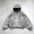 thumbnail image 1 of Sudadera con capucha cómoda con estampado gótico para hombre, estilo hip-hop, informal, punk, talla grande, ropa deportiva para viajeros, tops para parejas, Y2K, 1 of 5
