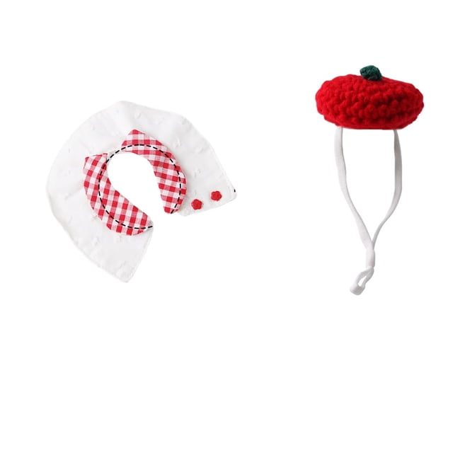Bookk Hamster Hat Mini Party Hat Suitable For Small Animals Cute Handmade Knitted Beret Small And Adorable Perfect For Such As Bearded Pigs