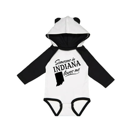

Inktastic Someone in Indiana Loves Me Gift Baby Boy or Baby Girl Long Sleeve Bodysuit