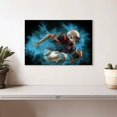 thumbnail image 2 of Elephant Stock Football Player In Action Wall Art - Horizontal Canvas Wall Art - Living Room Wall Decor - Photography Sports Canvas - Black And Gray Decor - 12" x 8", 2 of 8