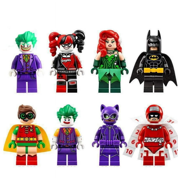 Set de 8 Figuras de Acción Superhéroes Bloques de Construcción, Minifiguras de Personajes Anime de 1.77 Pulgadas, Decoraciones para Pasteles para Niños y Fans Regalos