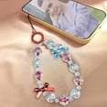 thumbnail image 4 of 2pcsY2K Embedded five-pointed Star Round Bead chain diy Necklace Earring Accessories Mobile phone chain Beaded - red, 4 of 5