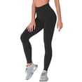 thumbnail image 3 of Xuanfei Women Imitated Denim Print High Waist Quick Dry Solid Color Yoga Pants, 3 of 5