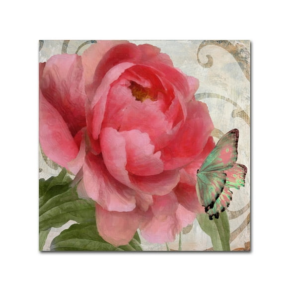 Color Bakery 'Apricot Peonies II' Canvas Art