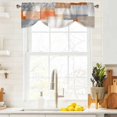thumbnail image 4 of Tie Up Valances for Windows, Orange Grey Geometric Adjustable Valance Curtains Window Treatment for Living Room/Bedroom, Modern Abstract Color Blocks Rod Pocket Kitchen Curtains & Drapes 42x12 Inch, 4 of 9