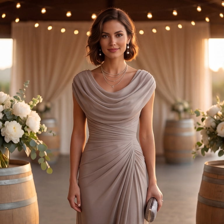 khaki bridesmaid dress Khaki Wedding Groomsmen Bridesmaid Dresses