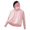 thumbnail image 2 of Penkiiy Kids UPF50 + Camiseta de sol para niñas Fit Sun Protection Clothing Athletic Hoodie with thumbholes 12 Years Pink, 2 of 4