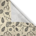 thumbnail image 3 of Ambesonne Pine Cone Kitchen Curtains, Mistletoe Berry Branch, 55"x39", Cream Taupe, 3 of 3