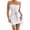 #227-White, variant on Womens Strapless Bodycon Dress Set Casual Tube Top Pencil Skirt Two Piece Outfit for Summer Party 1-Pack Gift