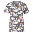 thumbnail image 1 of Birdeem Women Short Sleeve V-Neck Tops with Pockets Working Uniform Workwear Top, 1 of 1