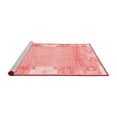 thumbnail image 2 of Ahgly Company Machine Washable Indoor Round Abstract Red Modern Area Rugs, 5' Round, 2 of 4