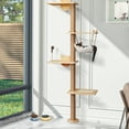 thumbnail image 5 of Coziwow Wall-Mounted 4-Tier Cat Scratching Post Cat Activity Tree with Platforms Hammock, 5 of 12