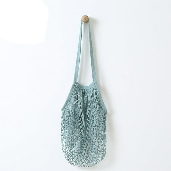 Ganfancp Reusable Fruit String Grocery Shopper Cotton Tote Mesh Woven Net Shoulder Bag Holiday Deals