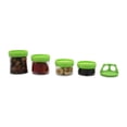 thumbnail image 2 of 4 Compartment Twist Lock, Stackable, Leak-Proof, Food Storage, Snack Jars & Portion Control Lunch Box by BariatricPal Color: Yellow Green, 2 of 7