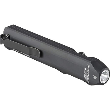 

Streamlight 88810 Wedge 300-Lumen Slim Everyday Carry Flashlight Includes USB-C Cord Lanyard Box Black