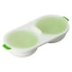 thumbnail image 3 of Cocedor de huevos para microondas de polipropileno de grado alimenticio con cesta de drenaje extraíble para huevos cocidos en microondas, color verde, 3 of 14
