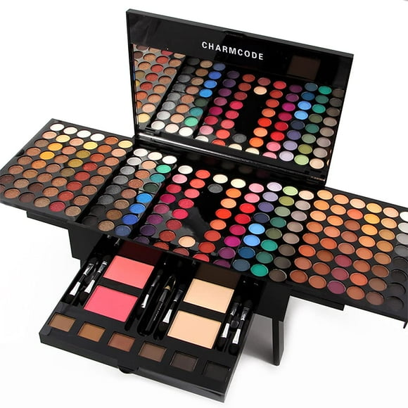 Set de paletas de maquillaje CHARMCODE 190 colores con espejo y lápiz