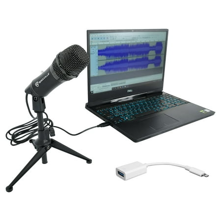 Rockville Z-STREAM USB Streaming Microphone Zoom/Podcast Mic+iPhone/iPad Cable