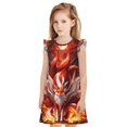 thumbnail image 1 of Xecao Chemise de Nuit Renard à Feuilles Rouges pour Filles Pyjama Robe avec Manches à Volants Vêtements de Nuit Doux pour Enfants, Chemise de Nuit Légère pour Maison Ou Vacances-TTG, 1 of 6