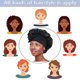 thumbnail image 2 of Nuevo Gorro de dormir liso de satén para mujer, gorros sedosos con bandas para atar, gorro de ducha elástico, gorro ajustable para gorros de pelo rizado, 2 of 5