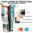 thumbnail image 7 of 30oz Black and Grey Abstract Art Artwork Tumblers Stainless Steel Tumbler with Lid and Straw,Vacuum Insulated Double Wall Travel Tumbler Cups Mug with Cleaning Brush for Coffee,Tea, 7 of 7