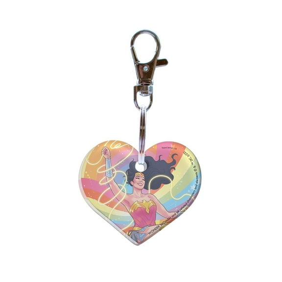 DC Comics (Wonder Woman Pride) Heart Shaped Acrylic Keychain