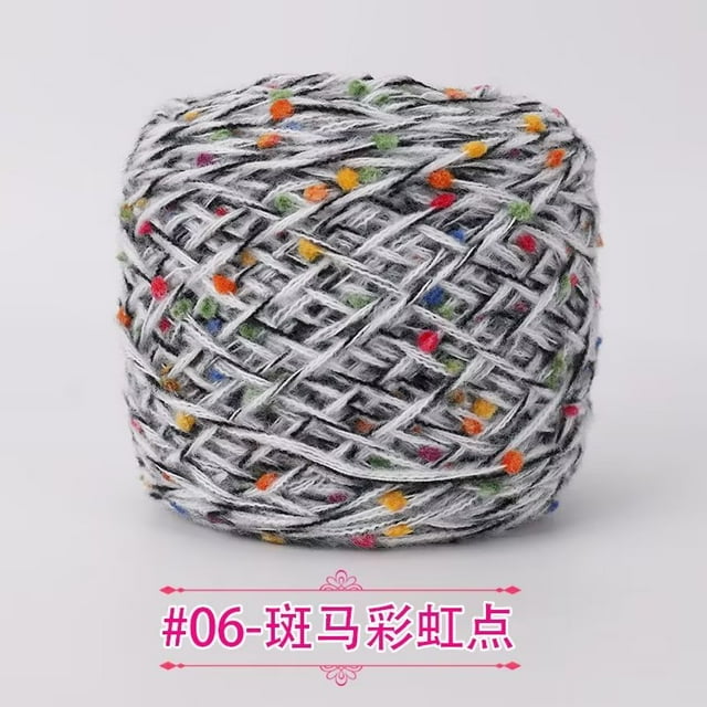 Nvzi Hilo surtido - Lana para tejer, color Dot Bean Line, 1 rollo | Hilo suave mezclado que se combina con hilo de cachemira para tejer a crochet, hilo duradero para manualidades. Estilo A
