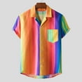 thumbnail image 2 of Viikei Mens T-shirts Under $10 Clearance Short Sleeve Shirts Hawaiian Beach Printed Button down Summer Tops, 2 of 8