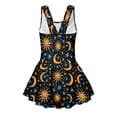 thumbnail image 5 of COEQINE Girls One Piece Swimsuit with Attached Liner, Scoop Neck V-Back Swim Dress for Swim Lessons, Polyester Spandex Bathing Suit for Girls 3-4 Year Olds, Gold Blue Sun Moon Star, 5 of 8