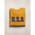 thumbnail image 3 of Usa America Navy Blue Lettering Sweatshirt Men -Image by Shutterstock, Male XX-Large, 3 of 4